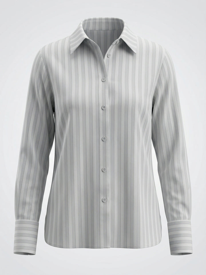 Nuni מכופתרת קלאסית תכלת מבד סאטן מייקרופייבר איכותי משכית