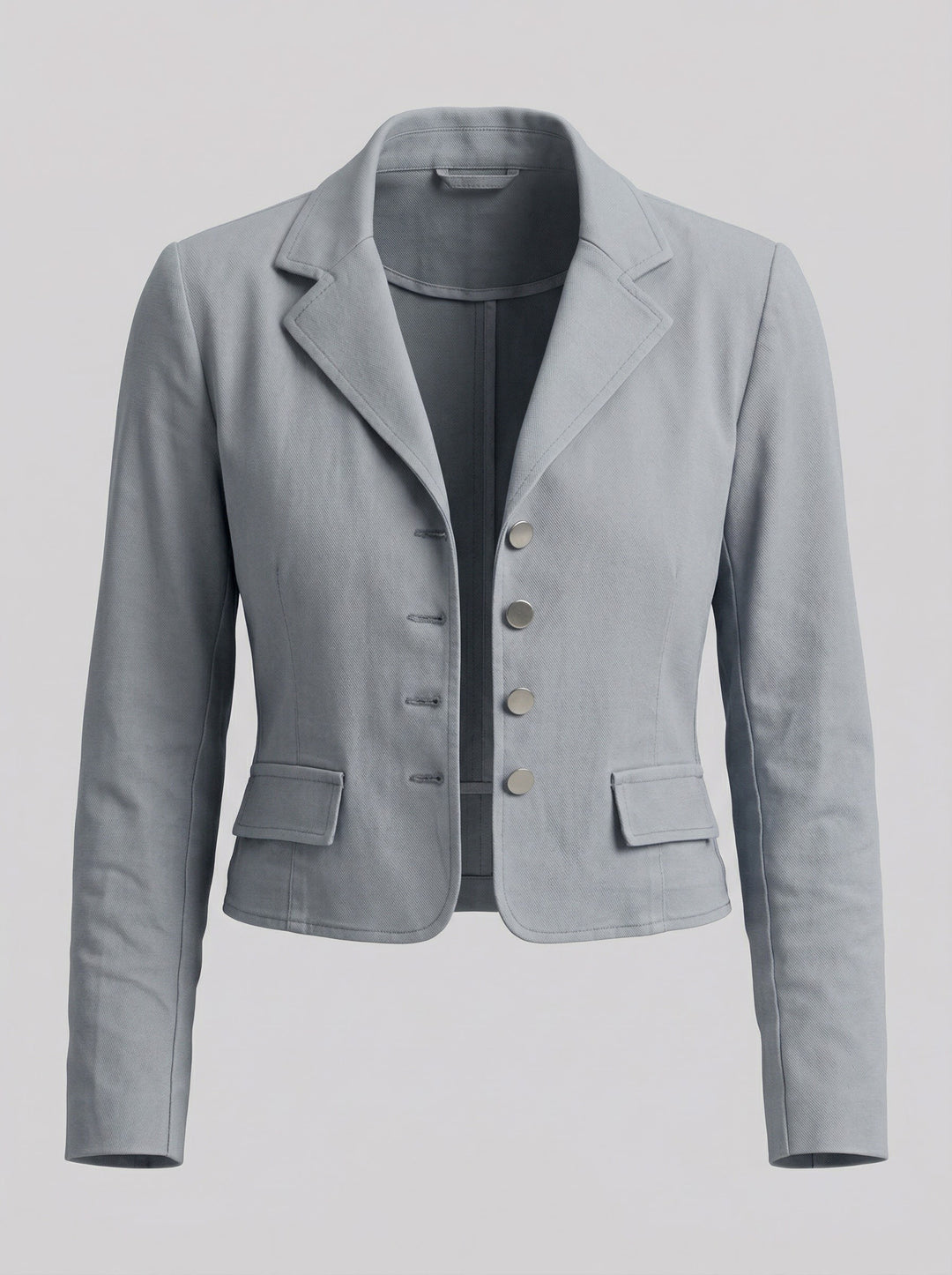 Rey ג'קט קרופ אפור שמדגיש את המותן משכית