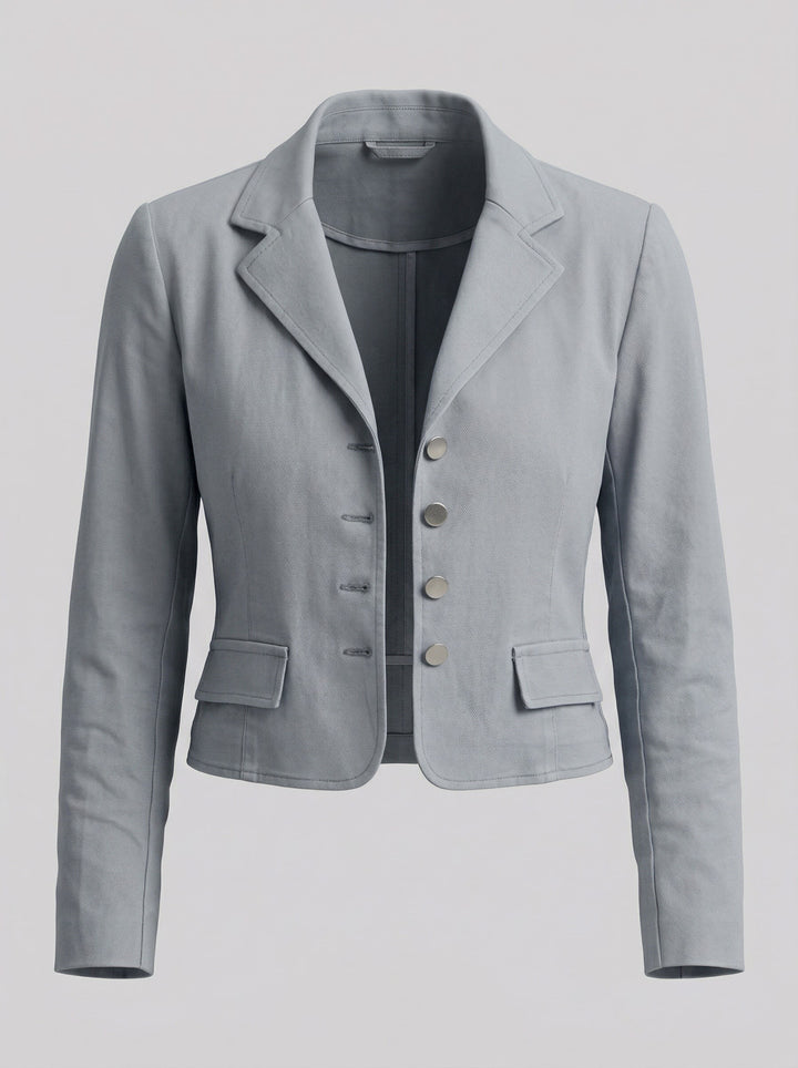 Rey ג'קט קרופ אפור שמדגיש את המותן משכית