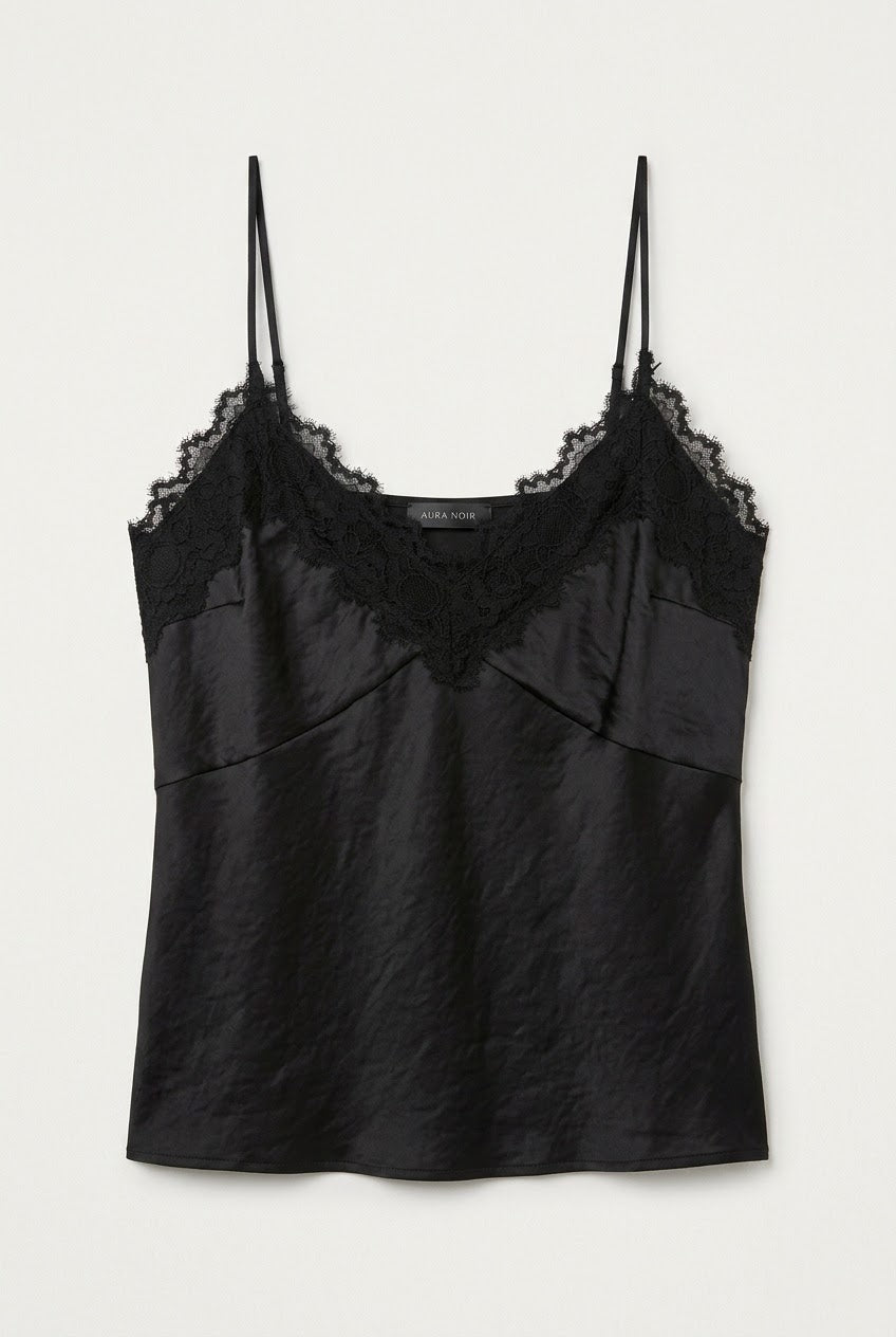 Lacy Tank Black