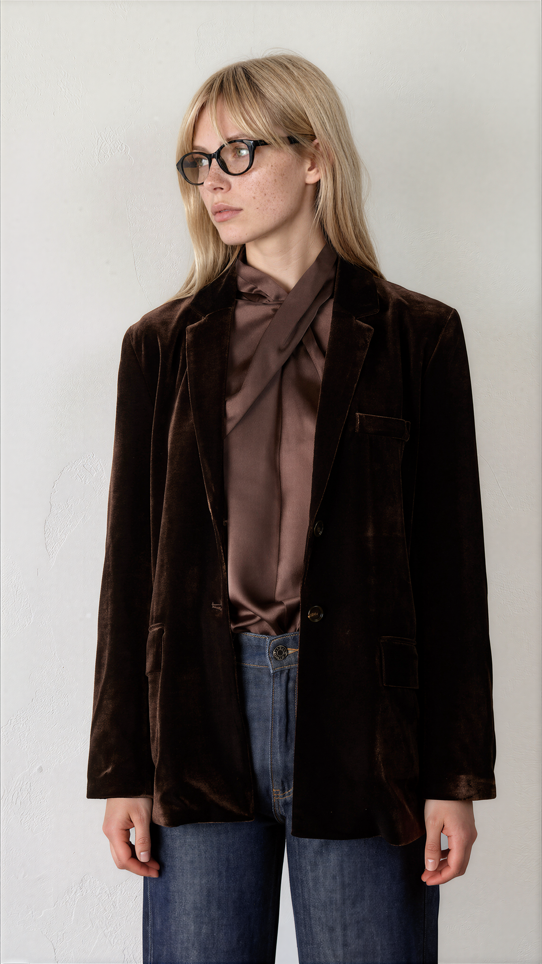 Luli Velvet Jacket Brown