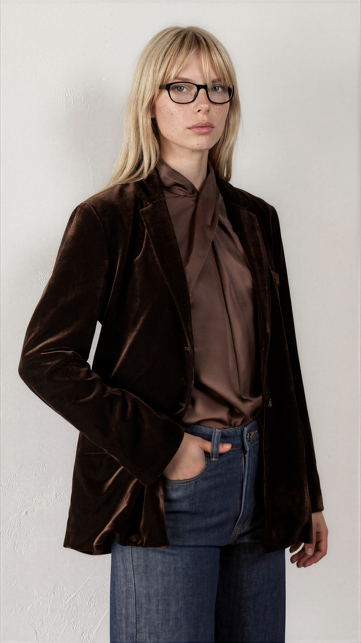 Luli Velvet Jacket Brown