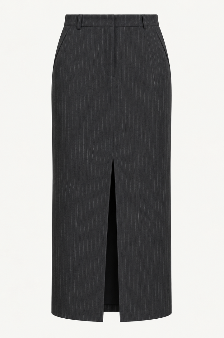 Riki Skirt Grey Stripe