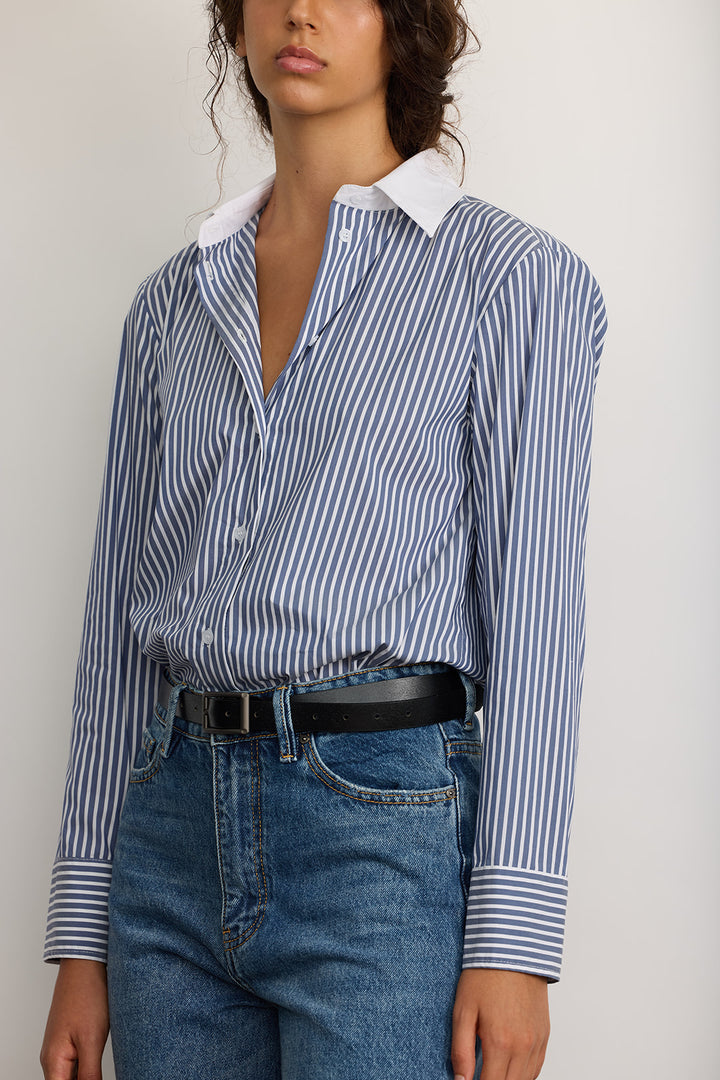 EVA SHIRT BLUE & WHITE