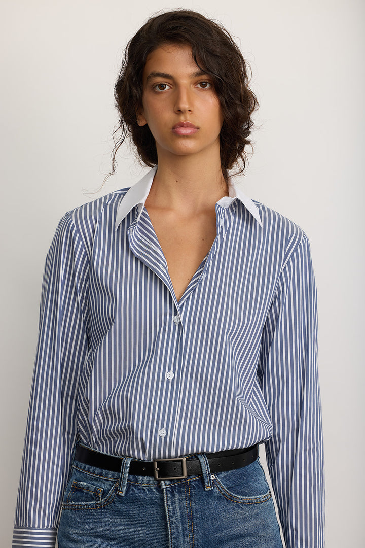 EVA SHIRT BLUE & WHITE