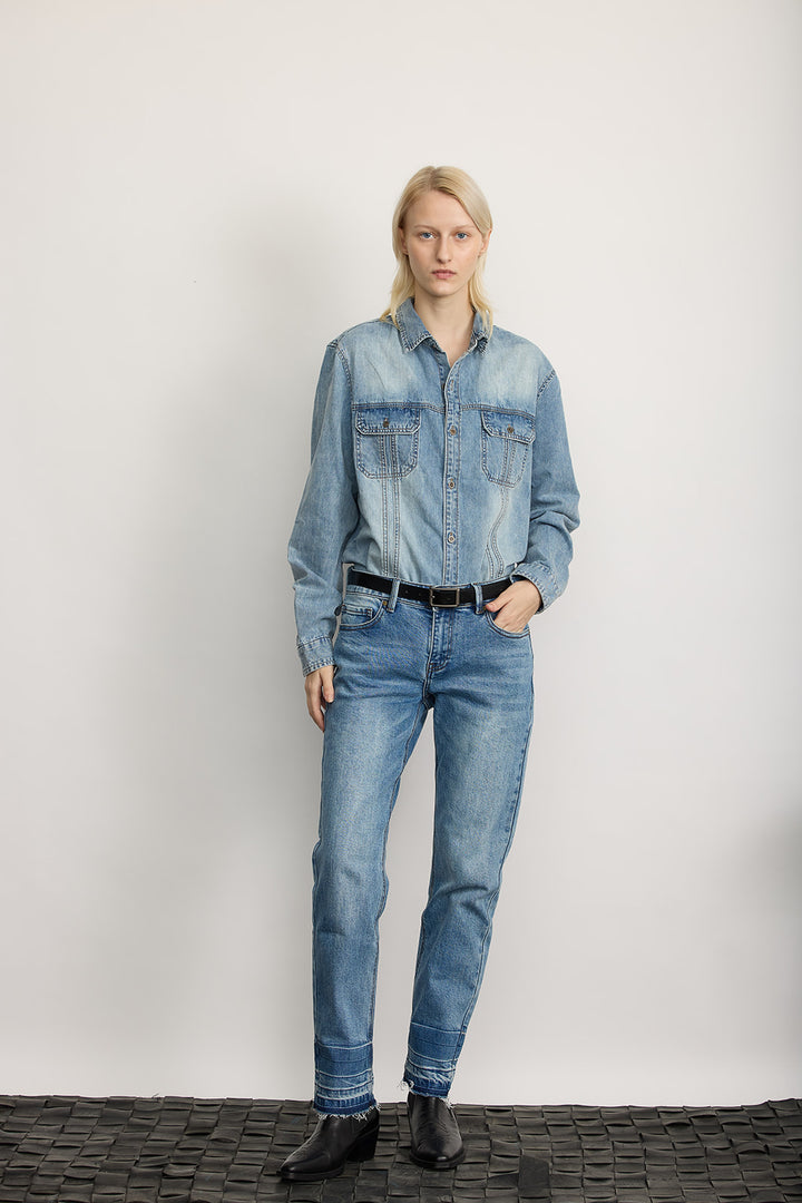 ISLA JEANS MIDWASH - LIGHT BLUE