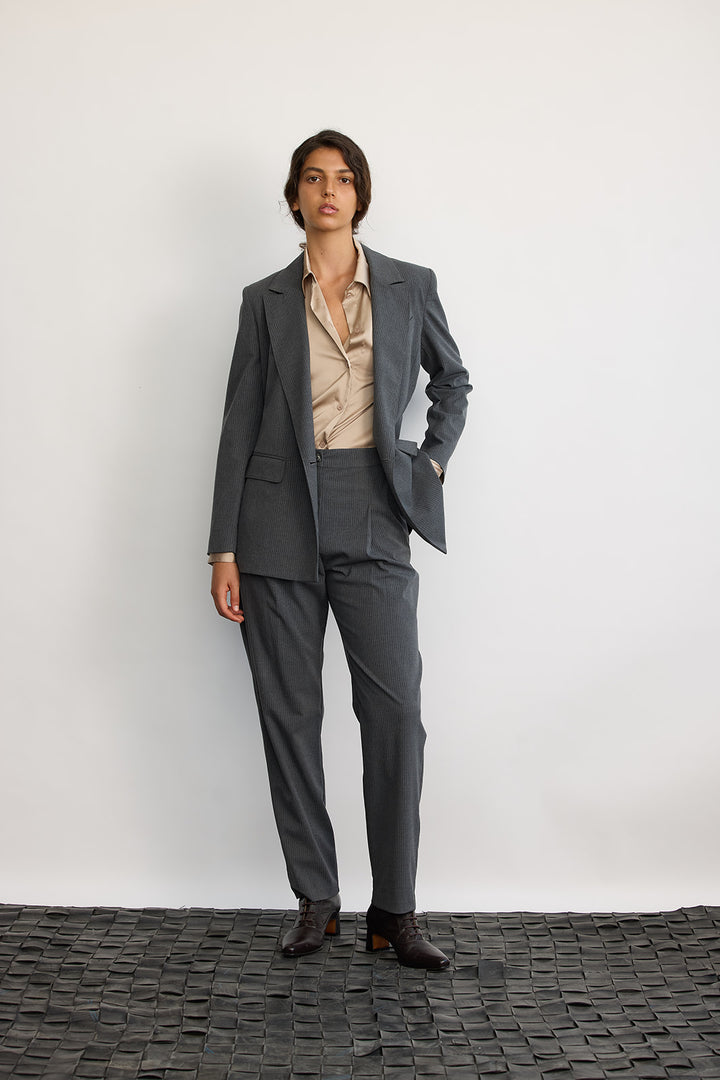 NULI JACKET PINSTRIPE GRAY