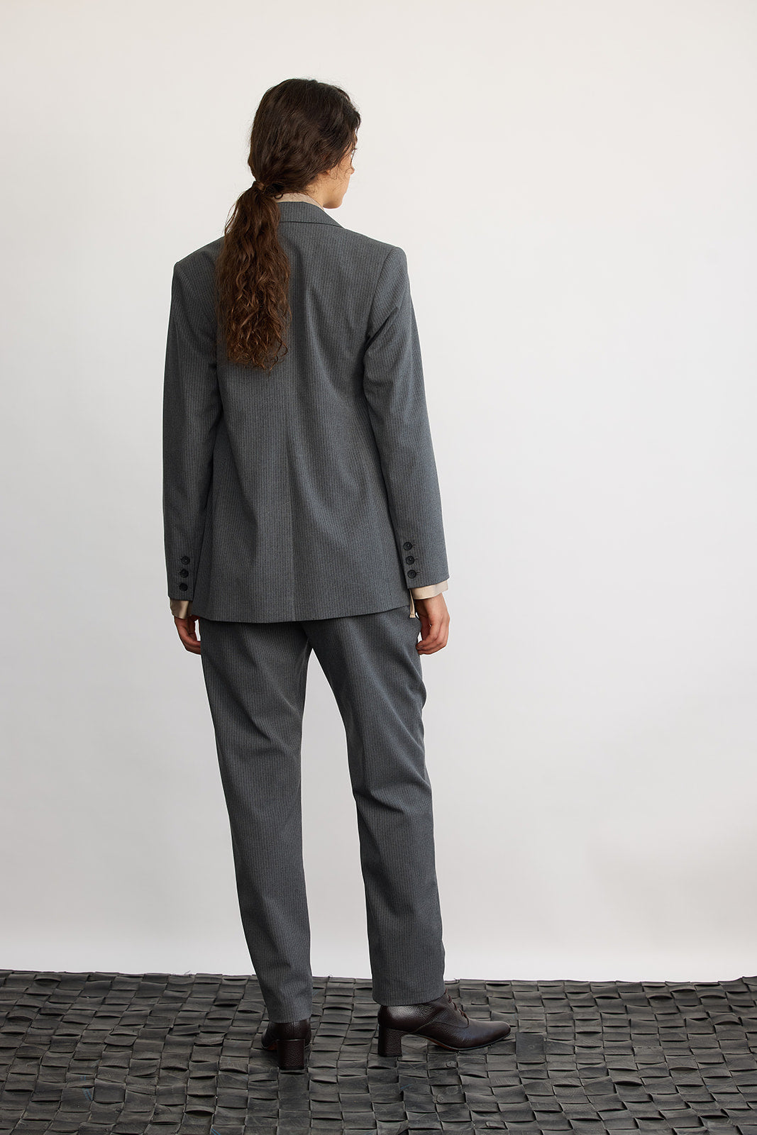 NULI JACKET PINSTRIPE GRAY