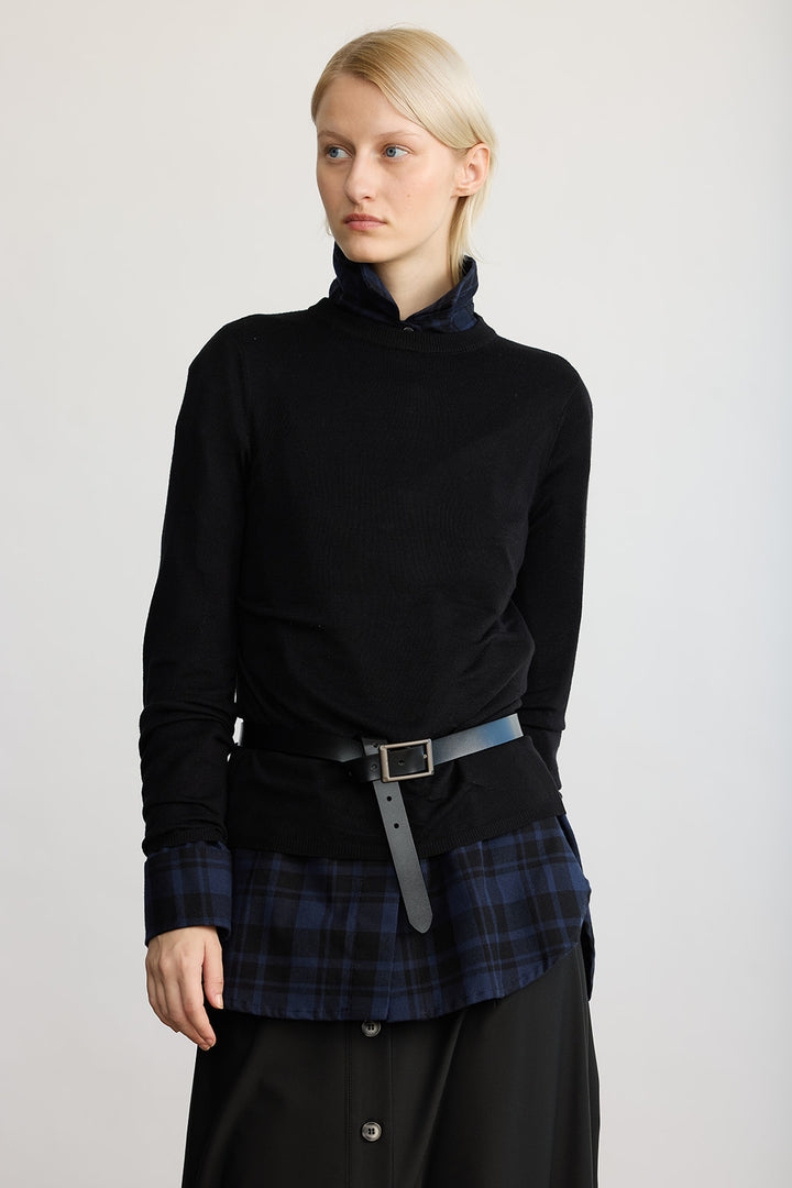 DION KNITTED SHIRT BLACK