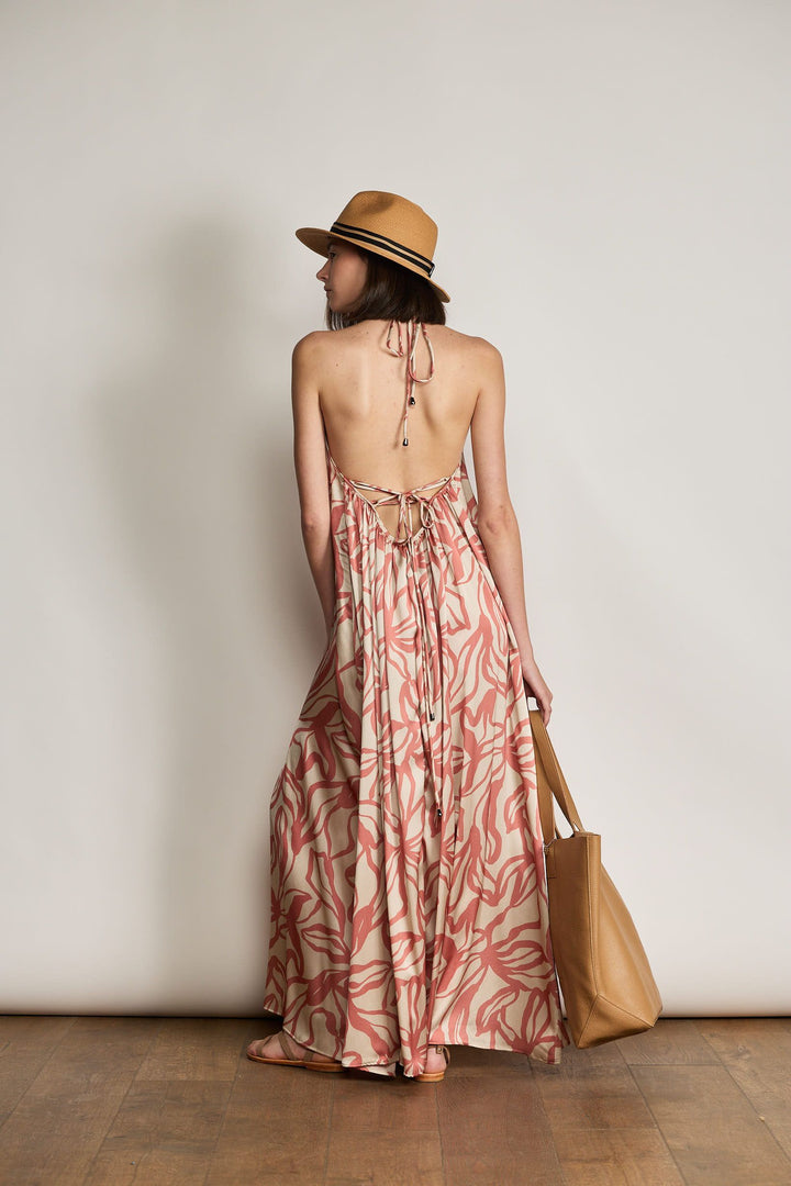 SUE DRESS BRICK PRINT