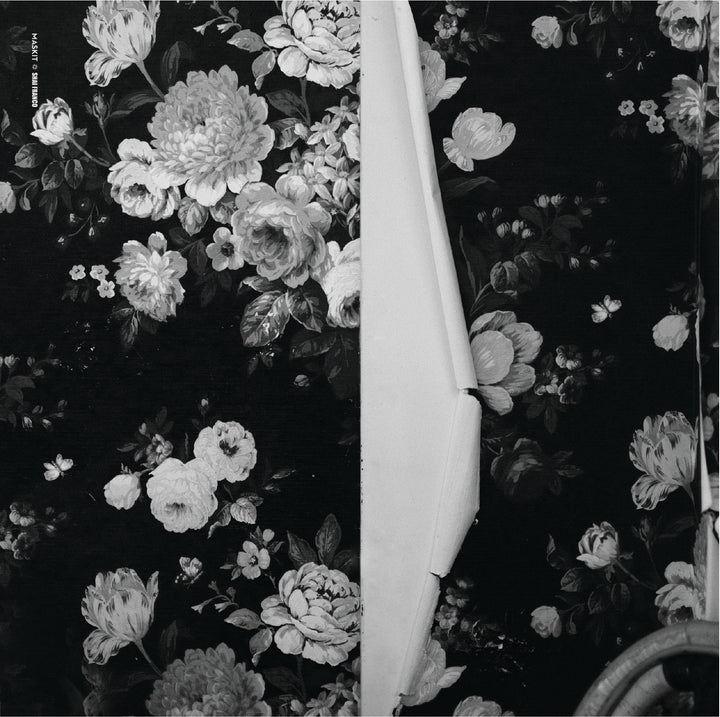 Blossom Silk Scarf Black & White