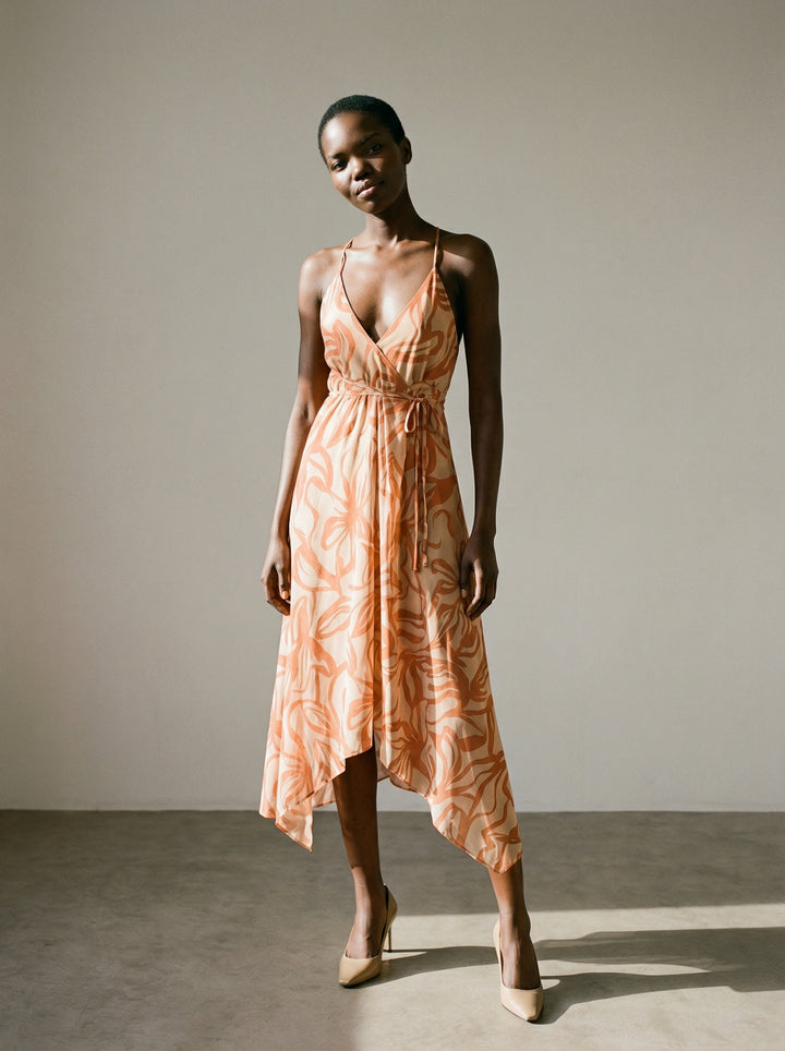 Daisy Dress Brick Print