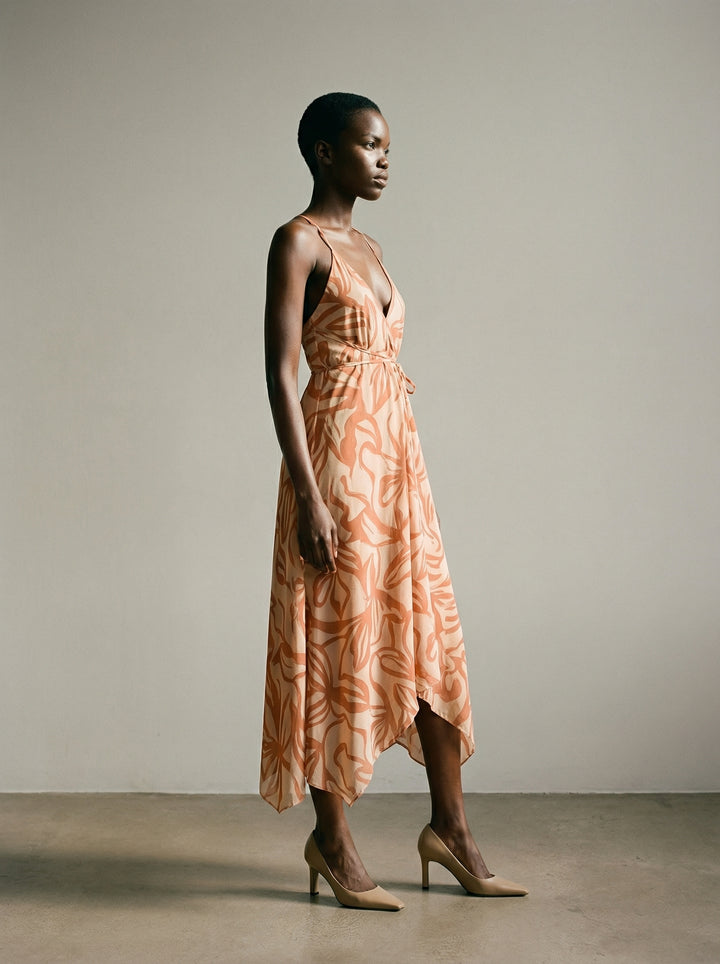 Daisy Dress Brick Print