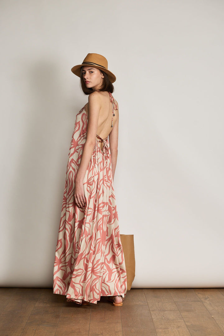 SUE DRESS BRICK PRINT