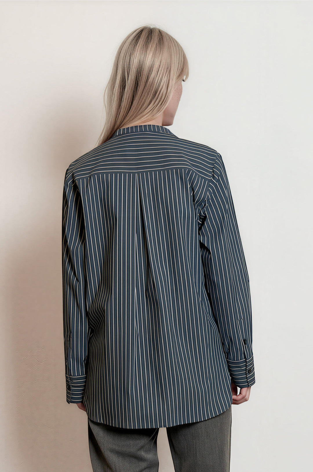 Ruby Shirt Grey Pinstripe