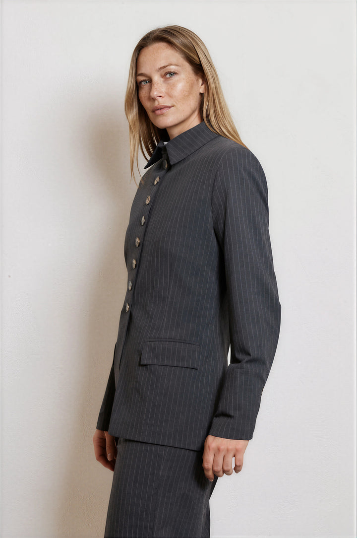 Indi Jacket Grey Sripe