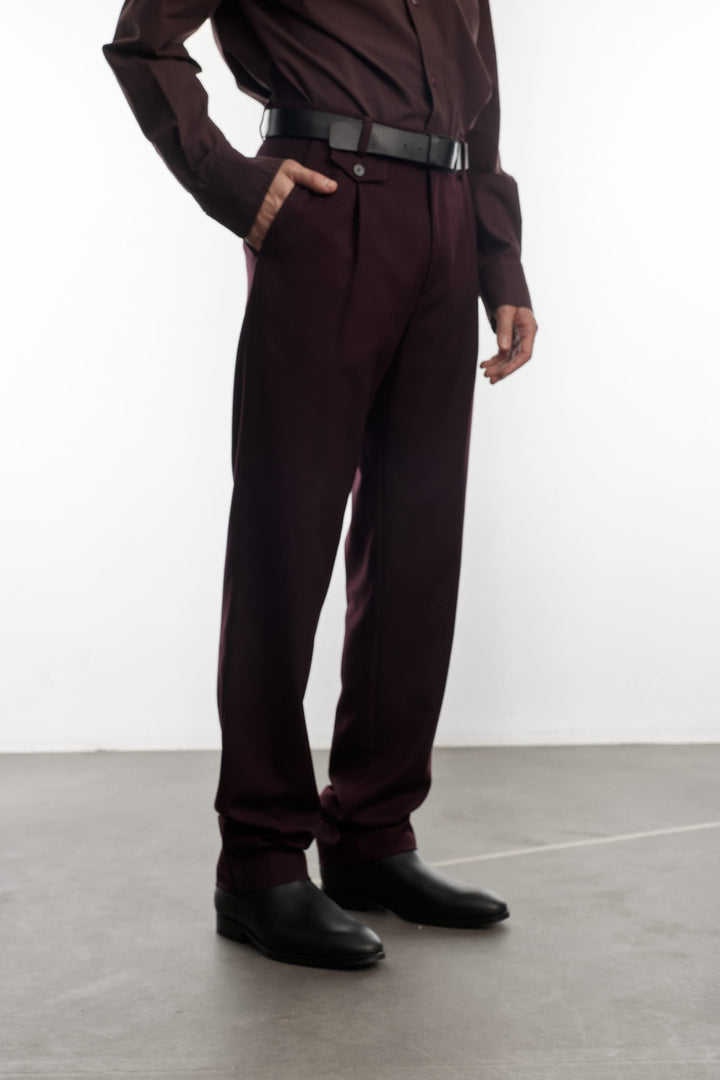 Marlon Burgundy Pants