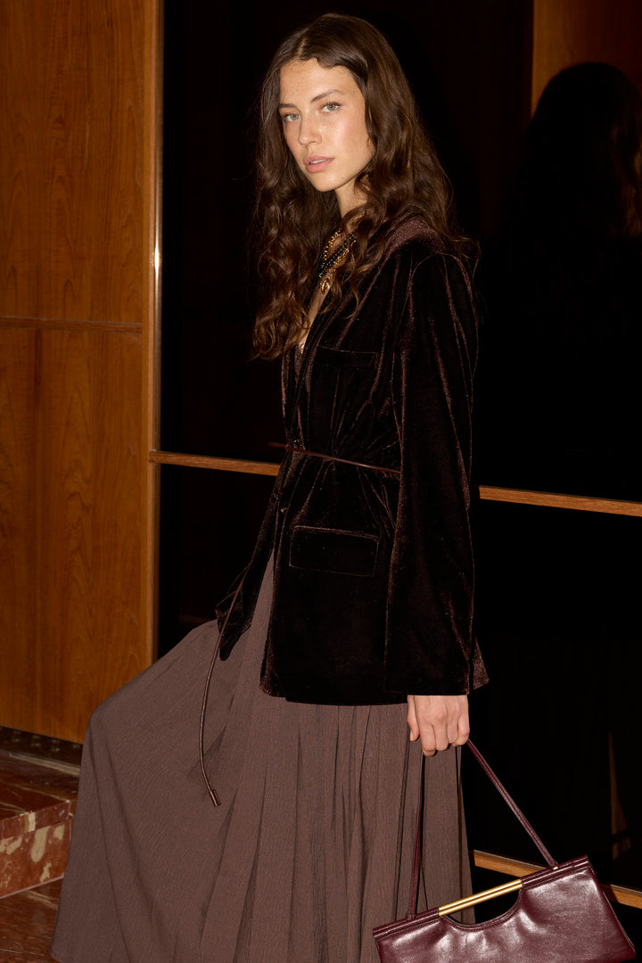 Luli Velvet Jacket Brown