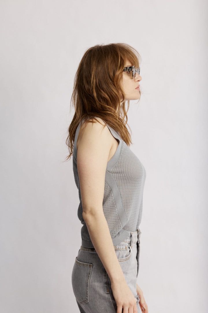 Bora Bora Knit Top Grey