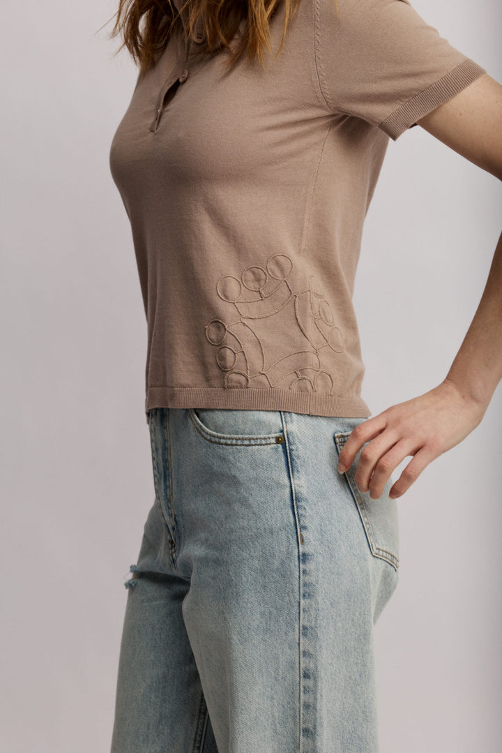 Polynesia Polo Top Blush