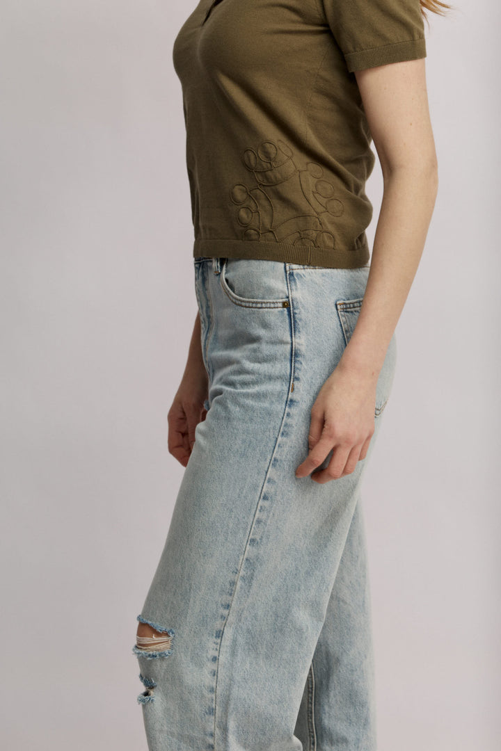 Polynesia Polo Top Olive