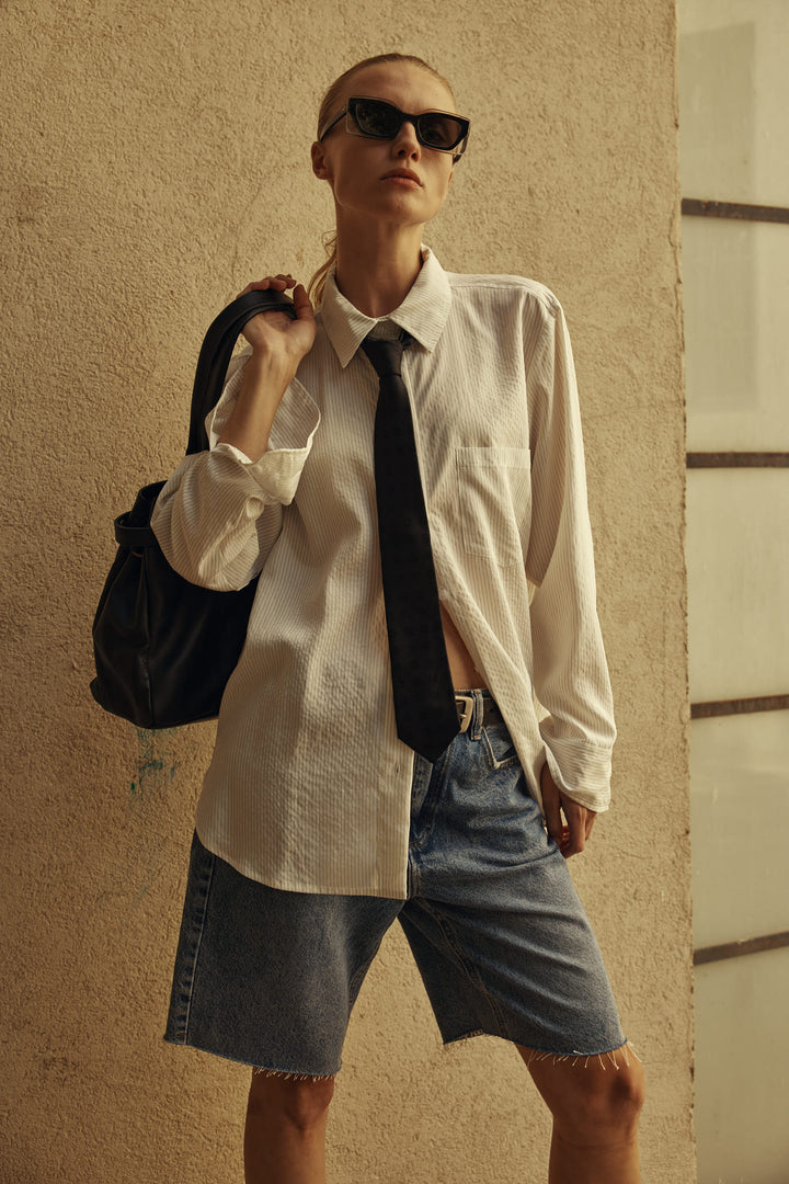 Holly Shirt Black Stripes