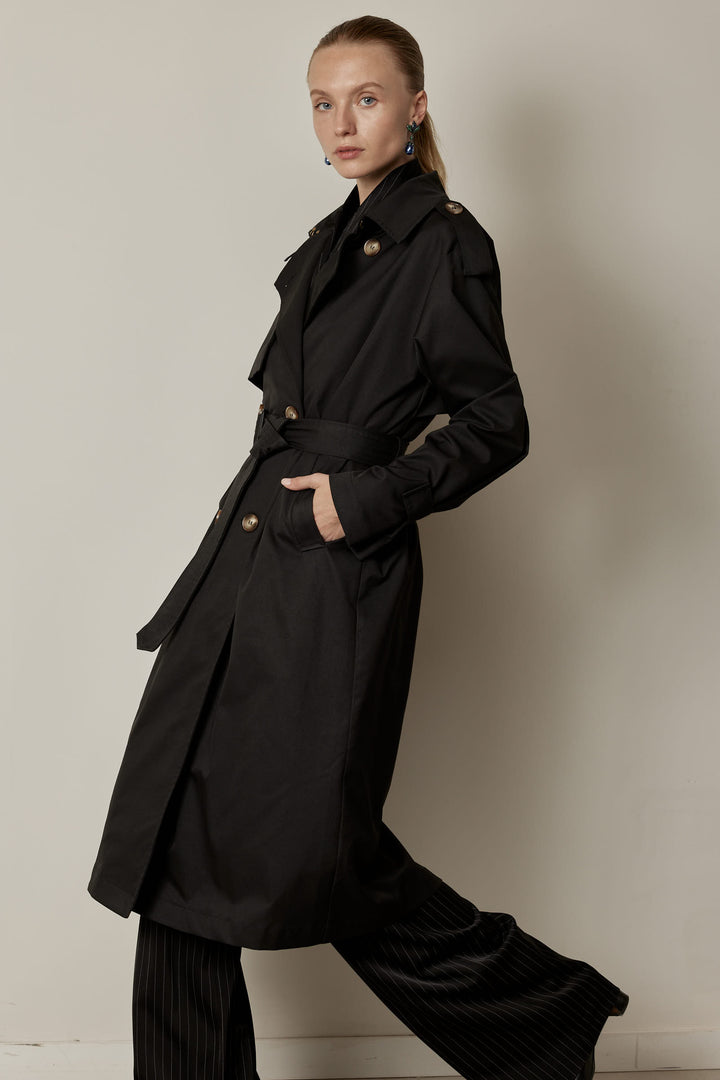 Gigi Trench Coat Black