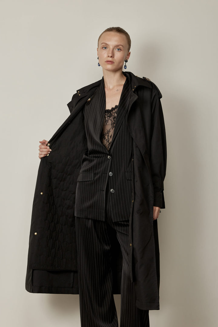 Gigi Trench Coat Black