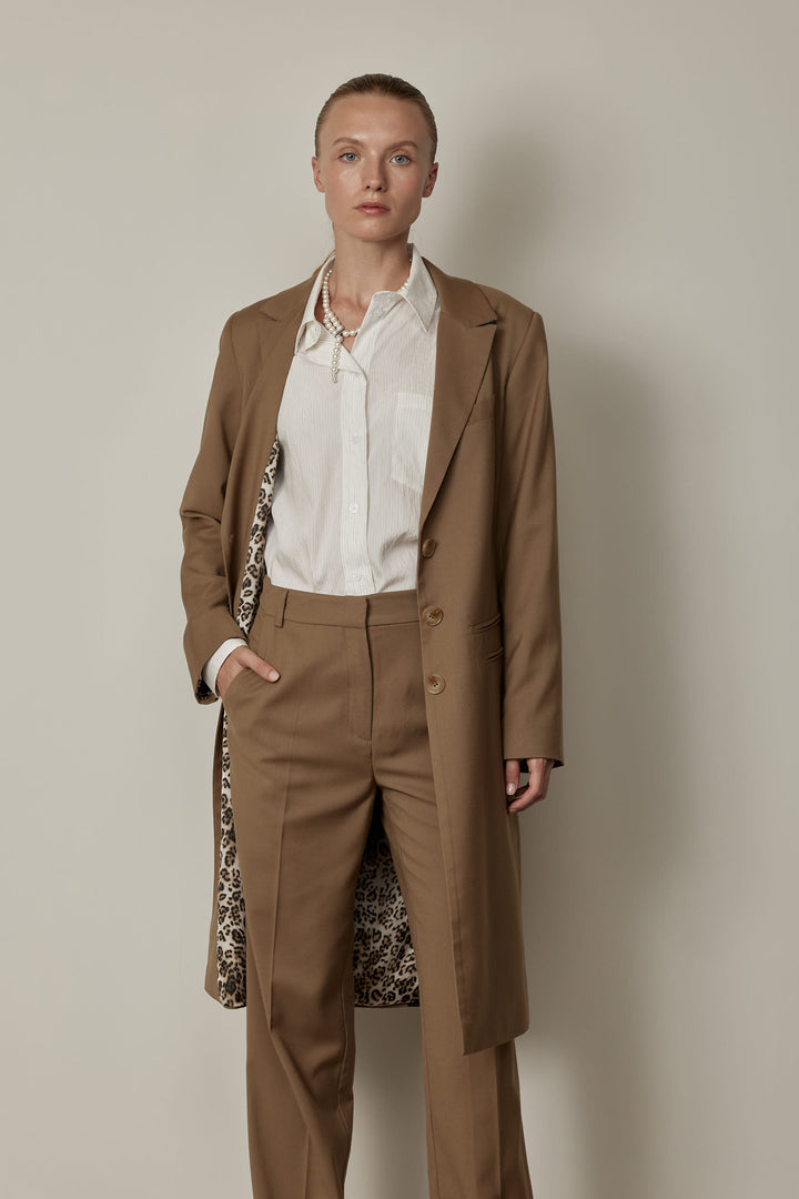 Holly Shirt Camel Stripes