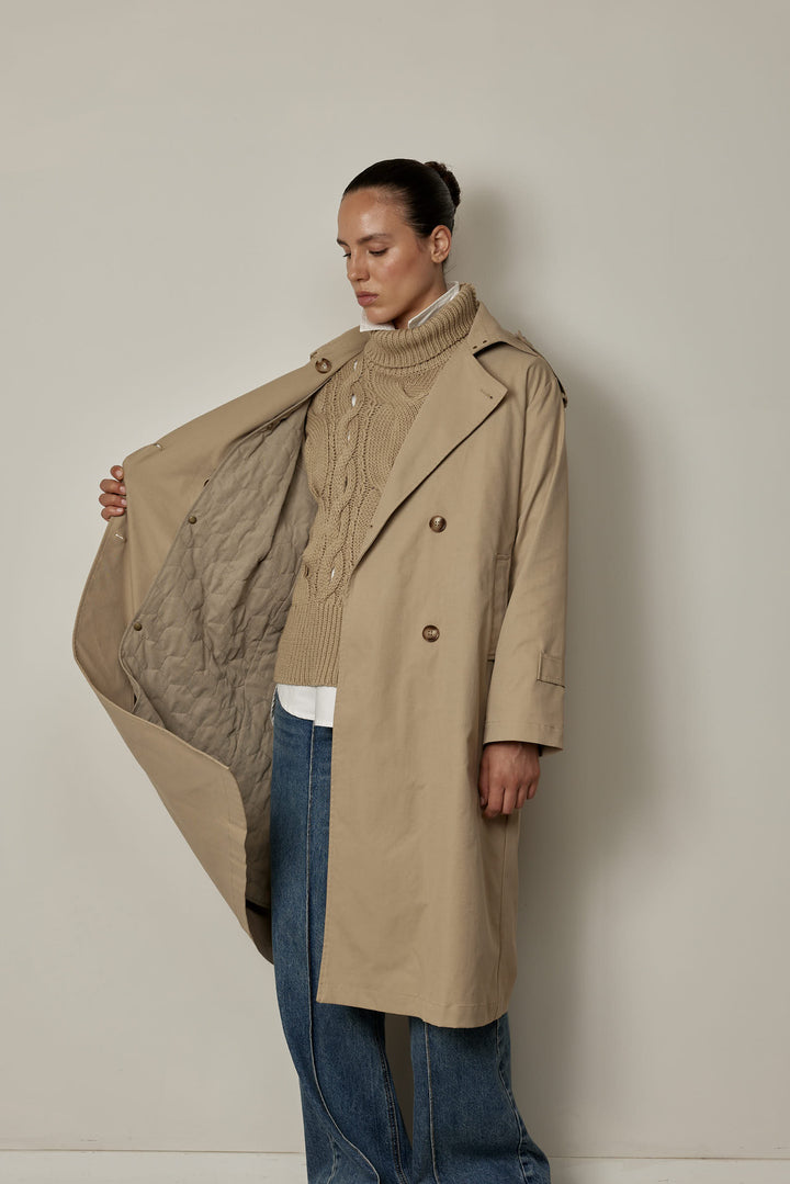 Gigi Trench Coat Camel