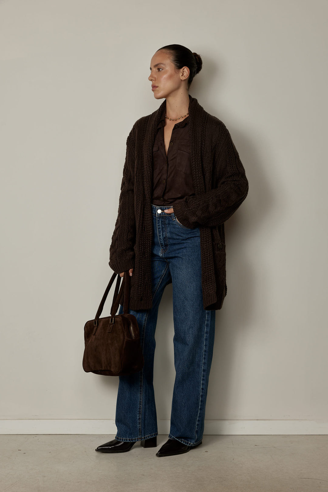 Federica Cardigan Brown