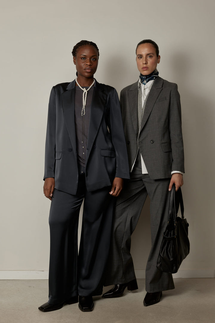 Nikka Suit Pants Grey Plaid