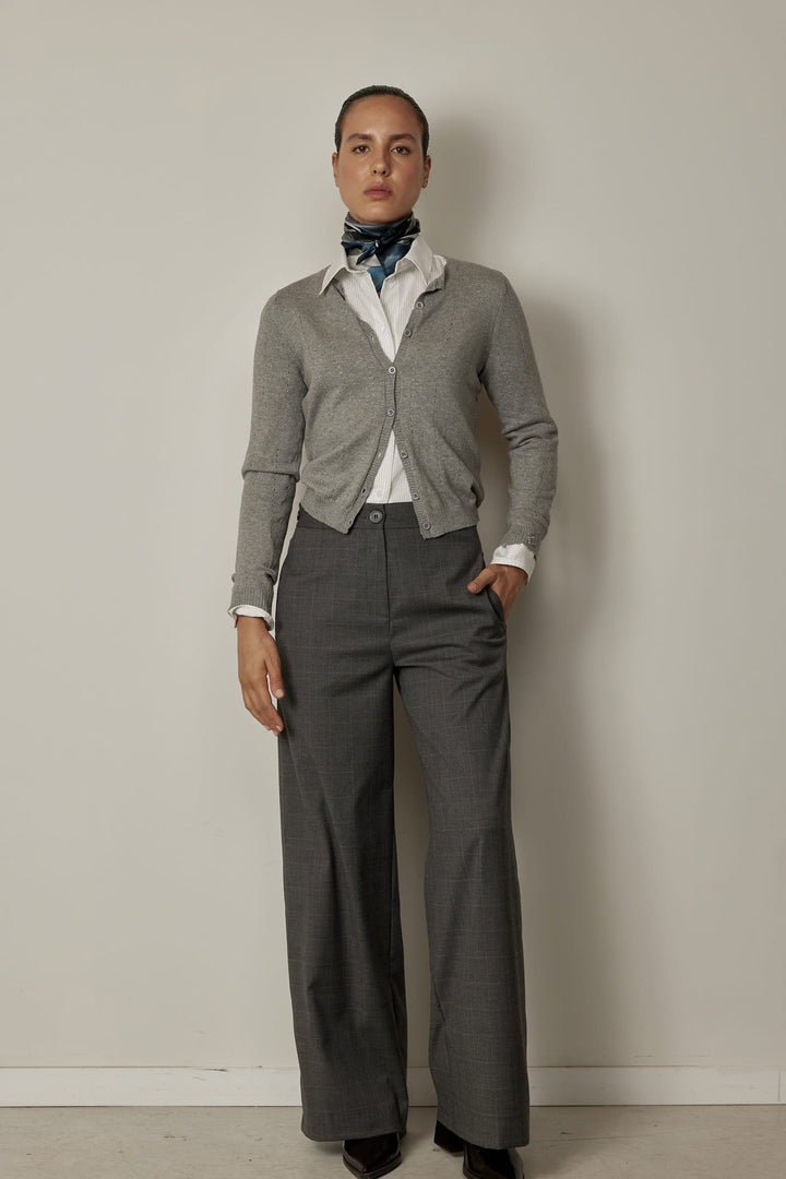 Nikka Suit Pants Grey Plaid