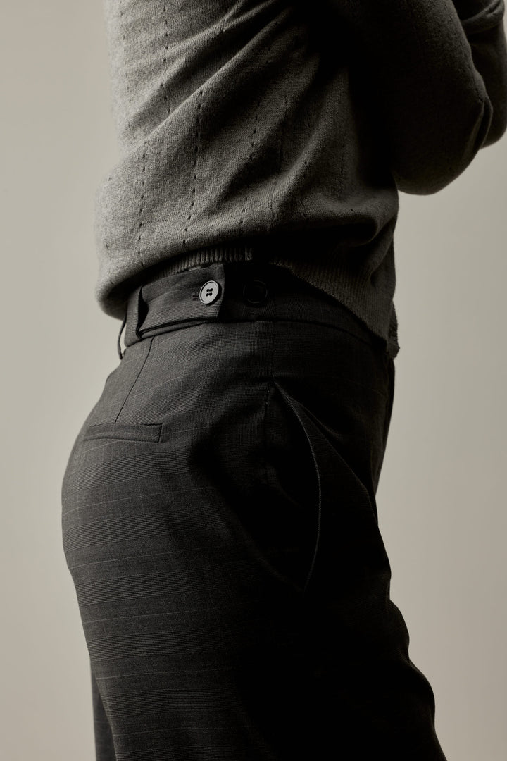 Nikka Suit Pants Grey Plaid