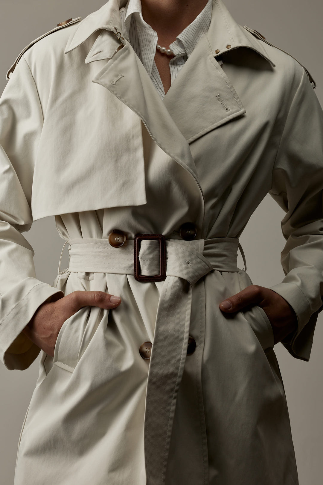 Gigi Trench Coat Stone