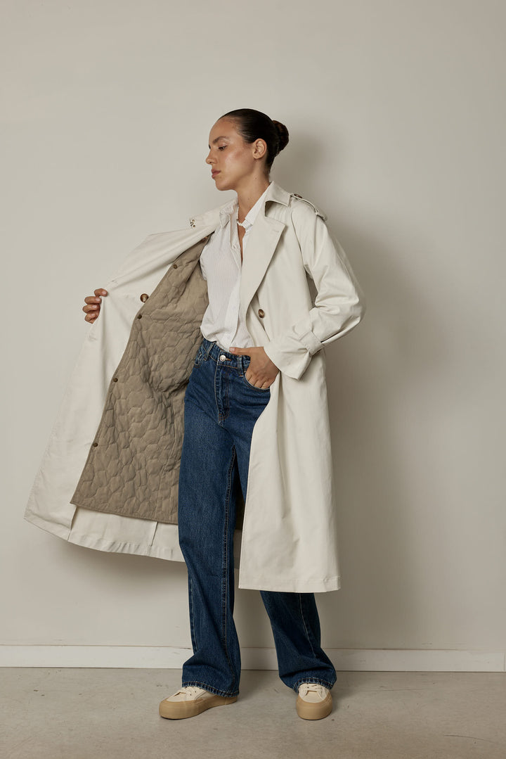 Gigi Trench Coat Stone