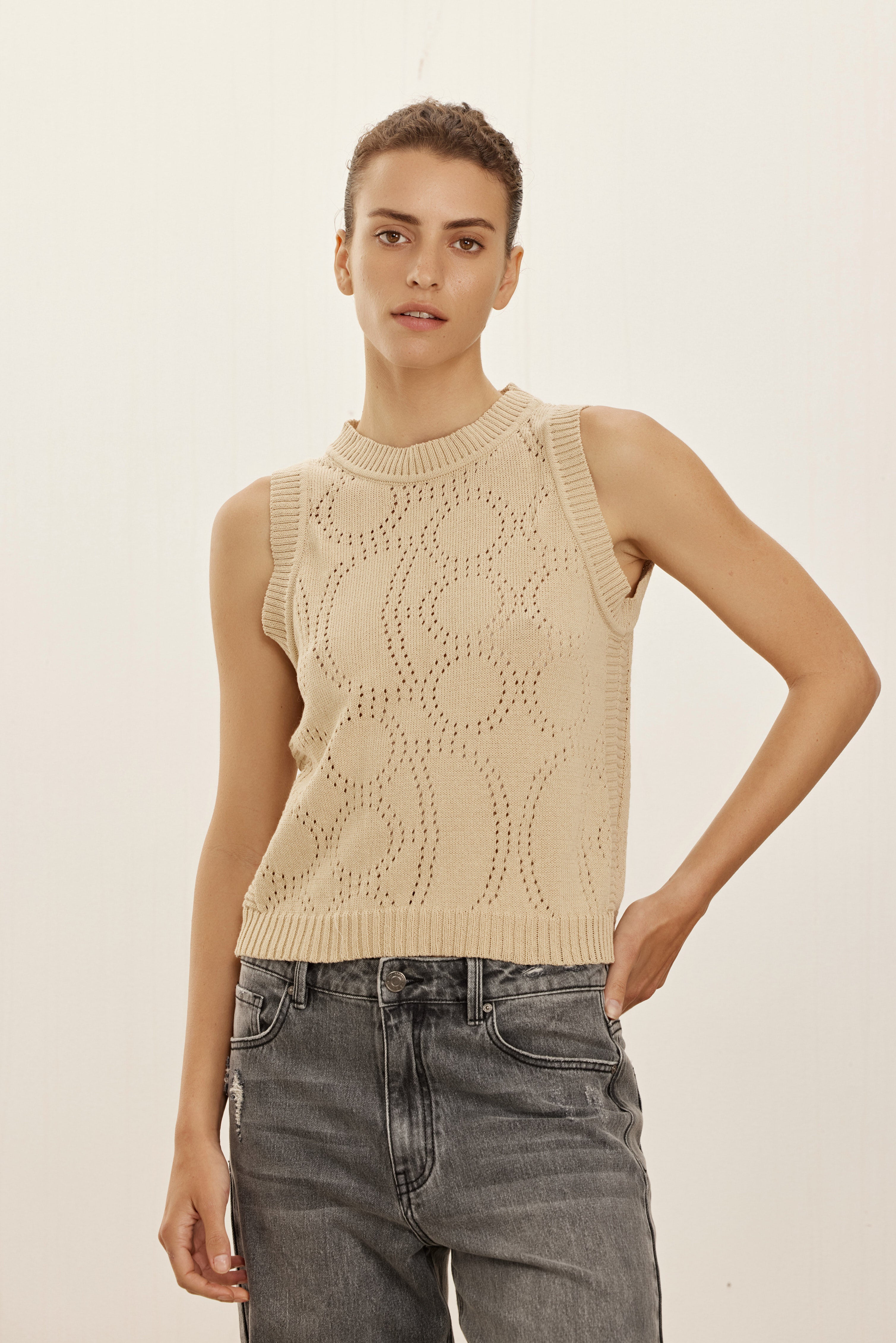 mesh♡ pattern KNIT shirt