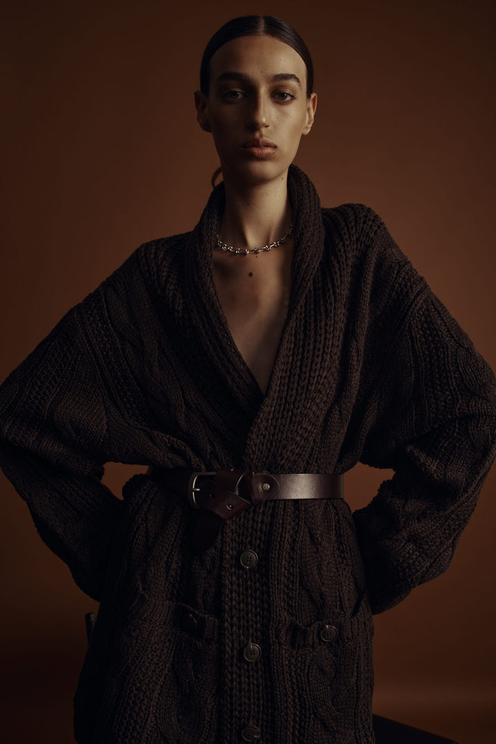 Federica Cardigan Brown