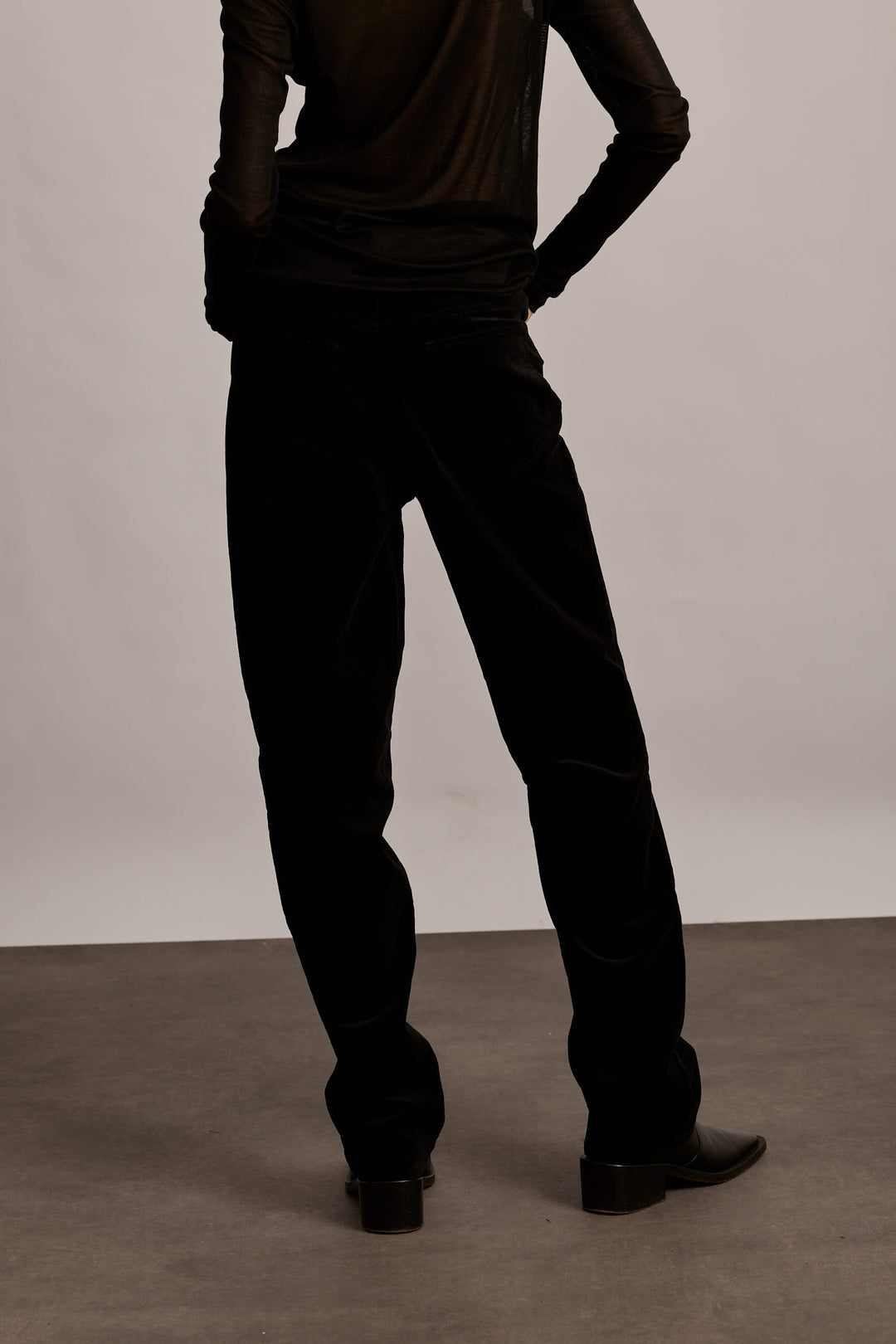 Alex Velvet Pant Black