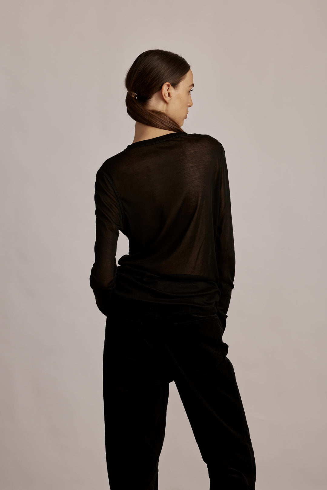 Alex Velvet Pant Black