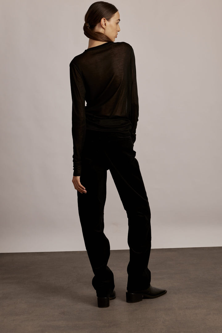 Alex Velvet Pant Black