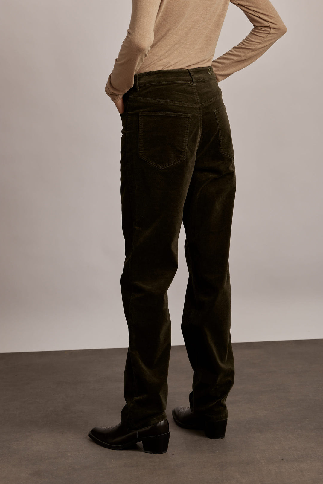 Alex Velvet Pant Green