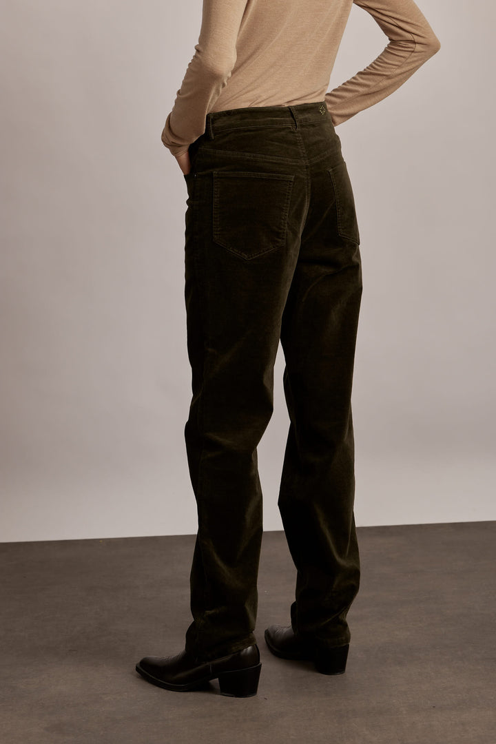 Alex Velvet Pant Green