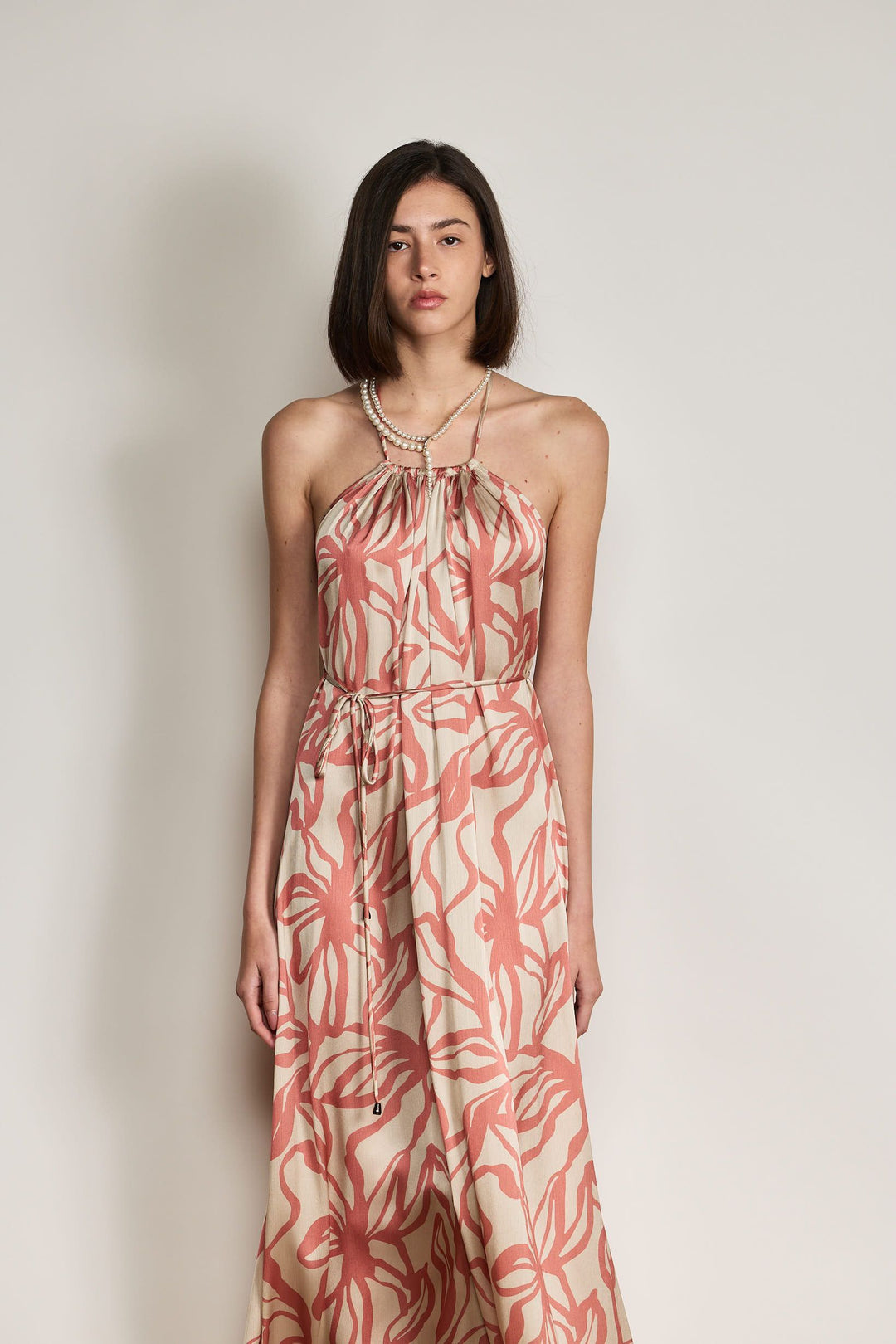 SUE DRESS BRICK PRINT