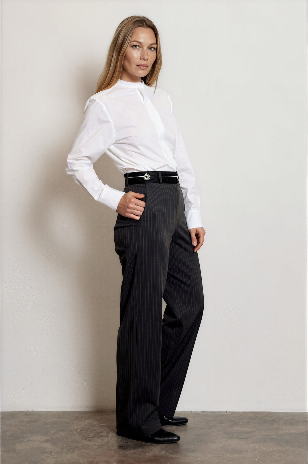 Lilly Pants Grey Stripe