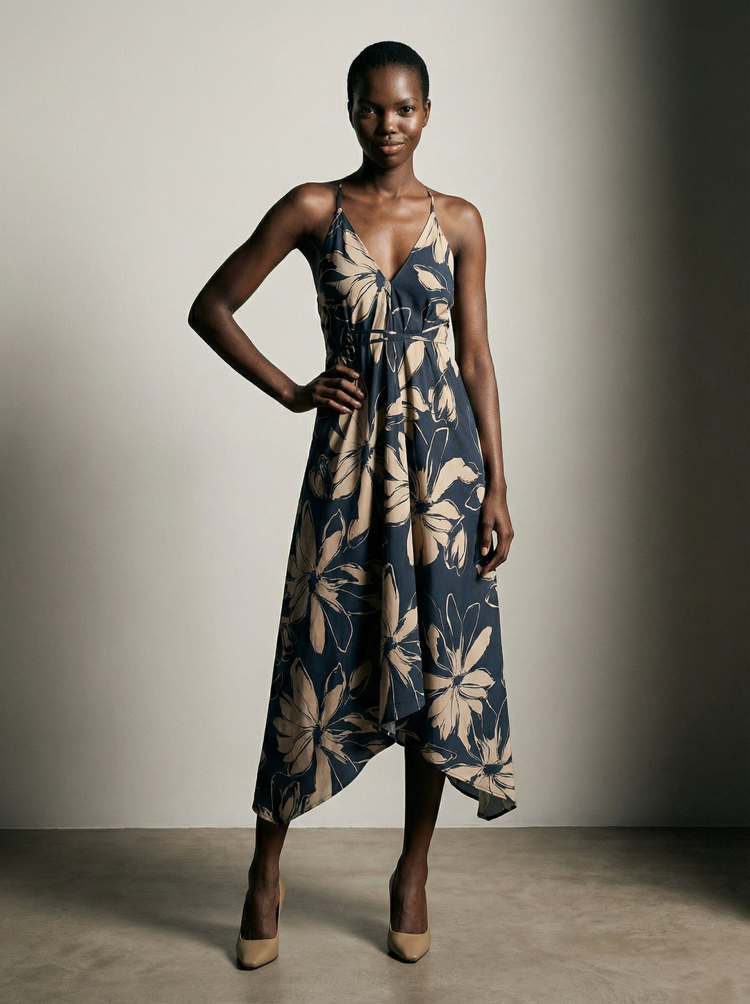 Daisy Dress Blue Print