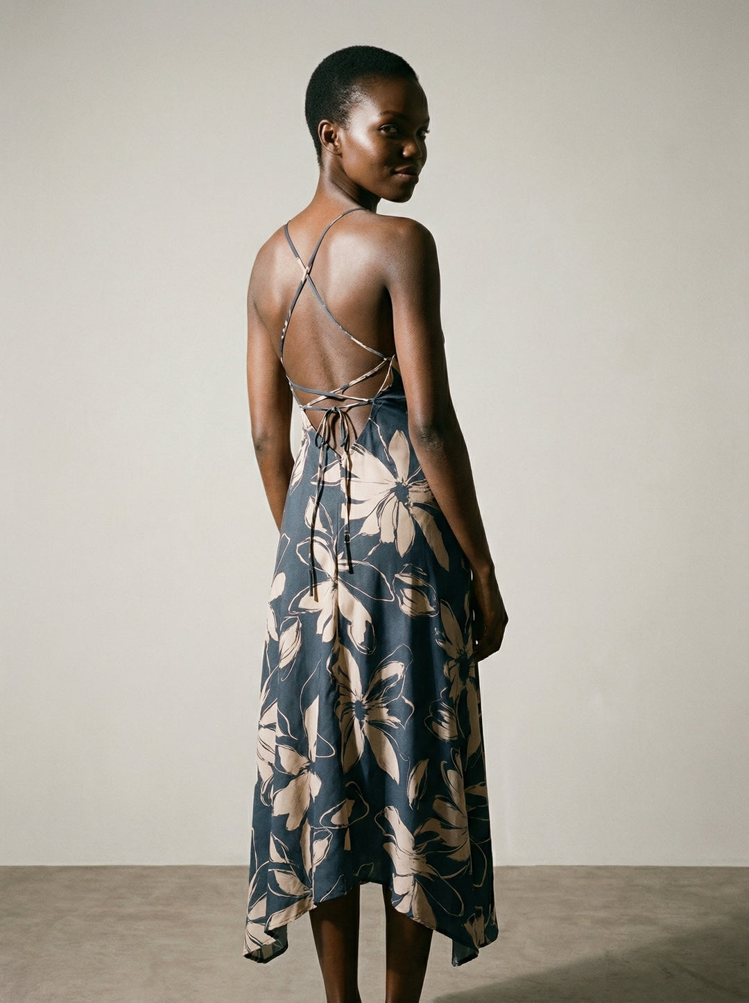 Daisy Dress Blue Print