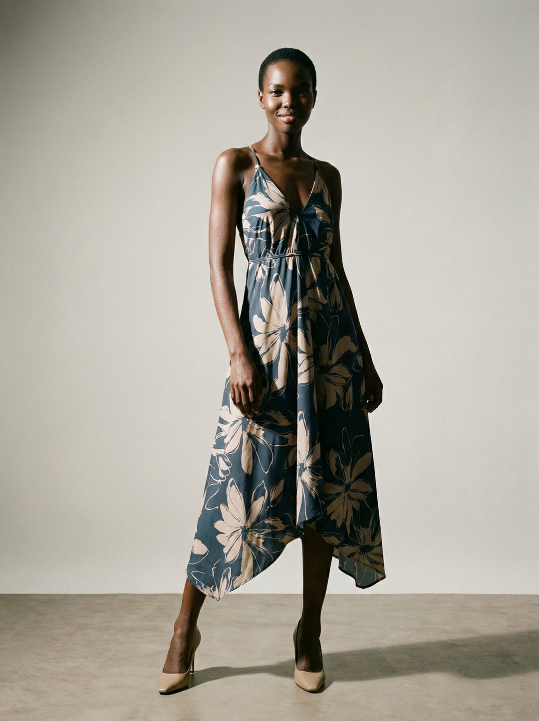 Daisy Dress Blue Print