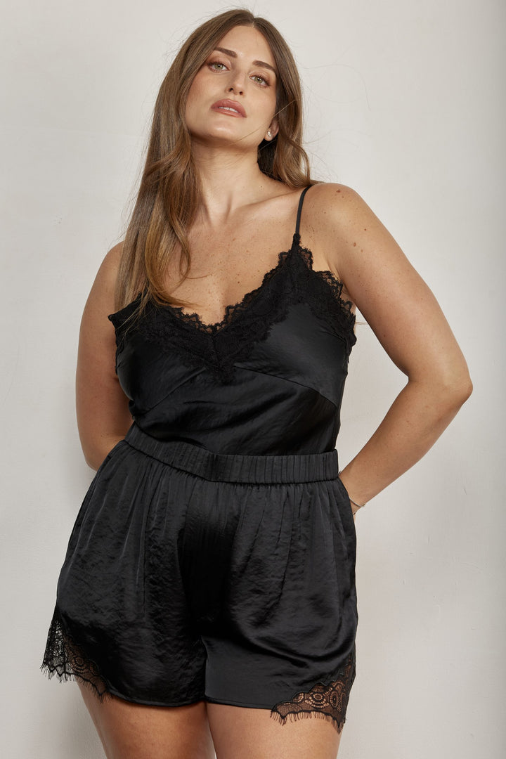 Lacy Tank Black