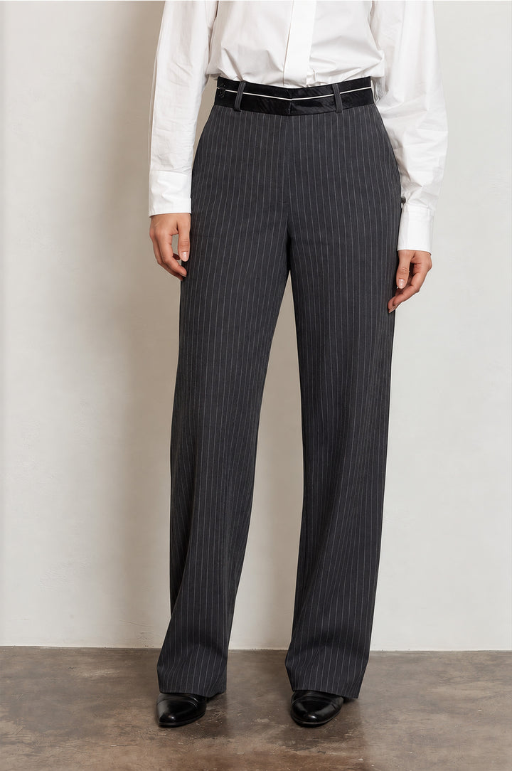 Lilly Pants Grey Stripe
